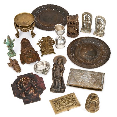 Lot 553 - A GROUP OF ASIAN METALWARES