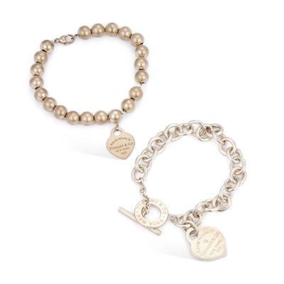 Lot 758 - TWO TIFFANY & CO SILVER BRACELETS