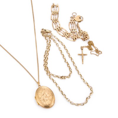Lot 801 - A GROUP OF 9 CARAT GOLD JEWELLERY