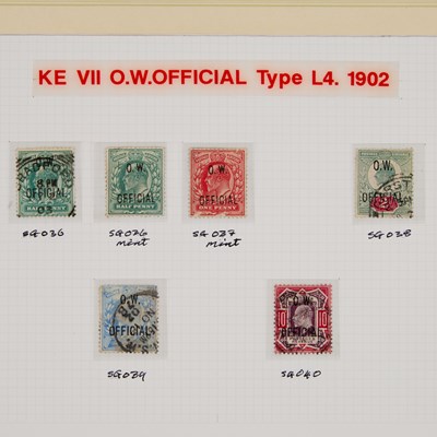 Lot 102 - K.E.VII O.W. OFFICIALS 1902 SELECTION