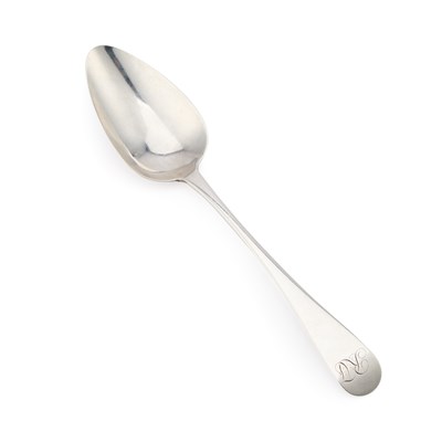 Lot 407 - A GEORGE III IRISH PROVINCIAL SILVER OLD ENGLISH PATTERN TABLESPOON