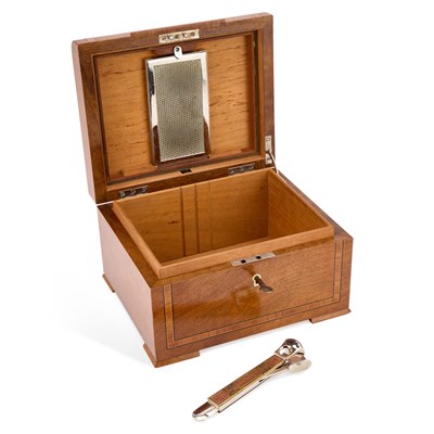 Lot 1275 - A DUNHILL HUMIDOR AND A CIGAR CUTTER