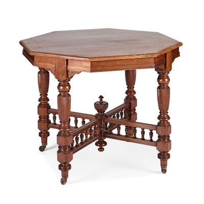 Lot 1237 - A VICTORIAN MAHOGANY OCTAGONAL CENTRE TABLE