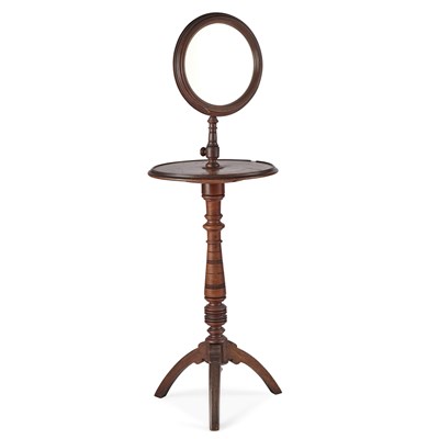 Lot 1238 - A LATE VICTORIAN OAK SHAVING STAND