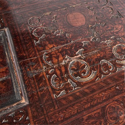 Lot 1231 - A LARGE NORTH ITALIAN PEN-WORK CASSONE