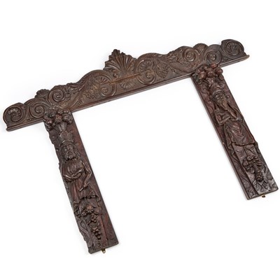 Lot 1202 - A PAIR OF OAK FIGURAL CARVINGS