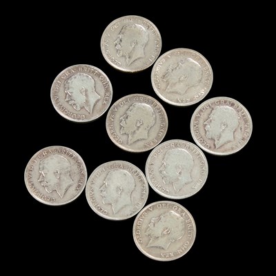 Lot 43 - A GROUP OF GEORGE V HALF CROWNS