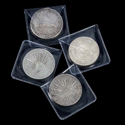 Lot 2 - MEXICO THREE 8 REALES AND A PERU SOL