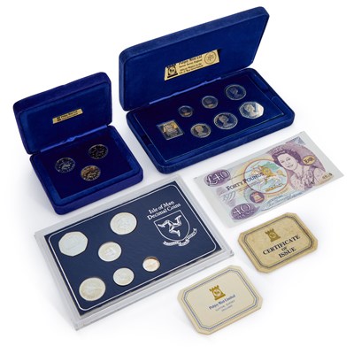 Lot 15 - A GROUP OF CASED POBJOY MINT ISLE OF MAN SILVER PROOF COIN SETS
