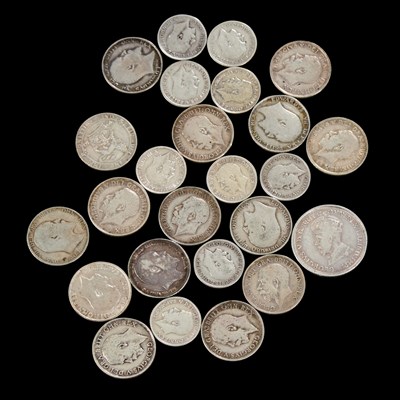 Lot 24 - A GROUP OF PRE-1920 SILVER COINS