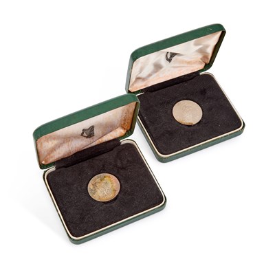 Lot 21 - IRELAND TWO CASED 1966 10 SHILLING EASTER RISING COMMEMORATIVE SILVER PROOF COINS