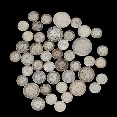 Lot 6 - A GROUP OF PRE-1920 SILVER COINS
