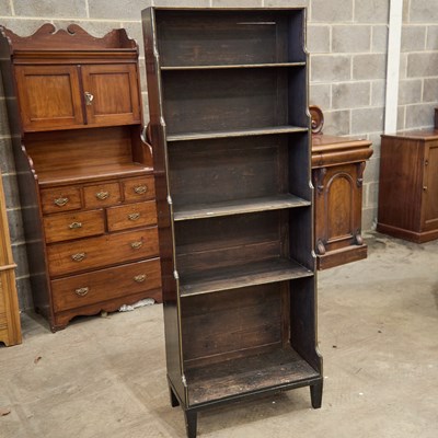 Lot 270 - A BRASS-MOUNTED OPEN BOOKCASE