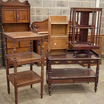 Lot 269 - A REVOLVING BOOKCASE