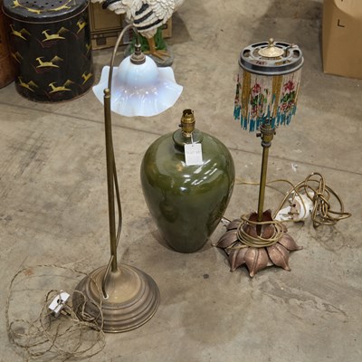 Lot 261 - THREE TABLE LAMPS
