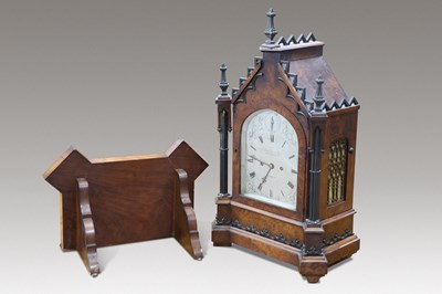 Lot 407 - A VICTORIAN BURR WALNUT DOUBLE FUSEE BRACKET CLOCK, SIGNED PARKINSON & BOUTS, LONDON