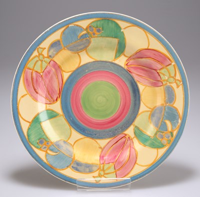 Lot 115 - A CLARICE CLIFF BIZARRE PASTEL MELON PATTERN PLATE