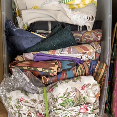 Lot 232 - A GROUP OF FABRIC REMNANTS