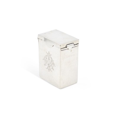 Lot 357 - AN EARLY 20TH CENTURY SILVER PLAYING CARDS BOX