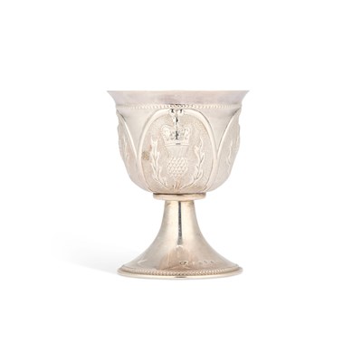 Lot 229 - AN ELIZABETH II SCOTTISH SILVER LIMITED EDITION MILLENNIUM COMMEMORATIVE GOBLET
