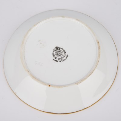 Lot 117 - TWO ROYAL WORCESTER FRUIT PAINTED PIN DISHES