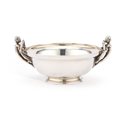 Lot 331 - AN ARTS AND CRAFTS SILVER TWO-HANDLED BOWL