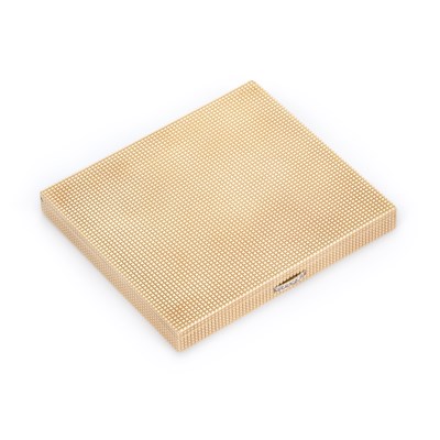 Lot 668 - ASPREY, A 9 CARAT GOLD AND DIAMOND CIGARETTE CASE