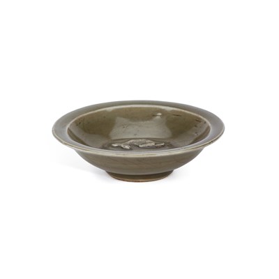 Lot 683 - A CHINESE CELADON FISH DISH