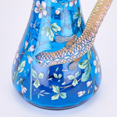 Lot 58 - A LARGE MOSER ENAMEL DECORATED JUG