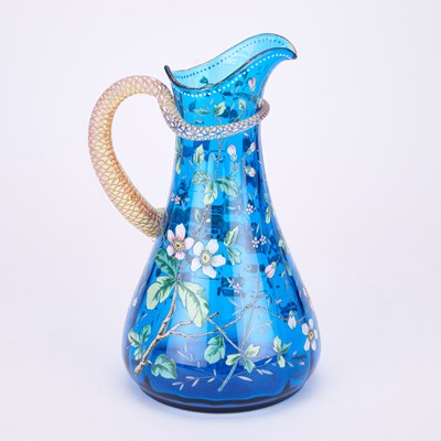 Lot 58 - A LARGE MOSER ENAMEL DECORATED JUG