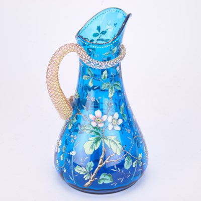 Lot 58 - A LARGE MOSER ENAMEL DECORATED JUG