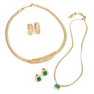 Lot 535 - TWO CHRISTIAN DIOR NECKLACE AND EARRINGS SETS