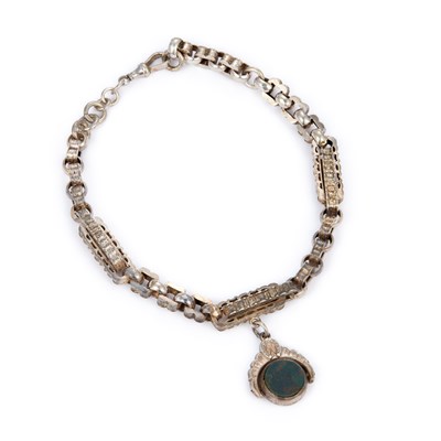 Lot 582 - A VICTORIAN FANCY LINK ALBERT CHAIN