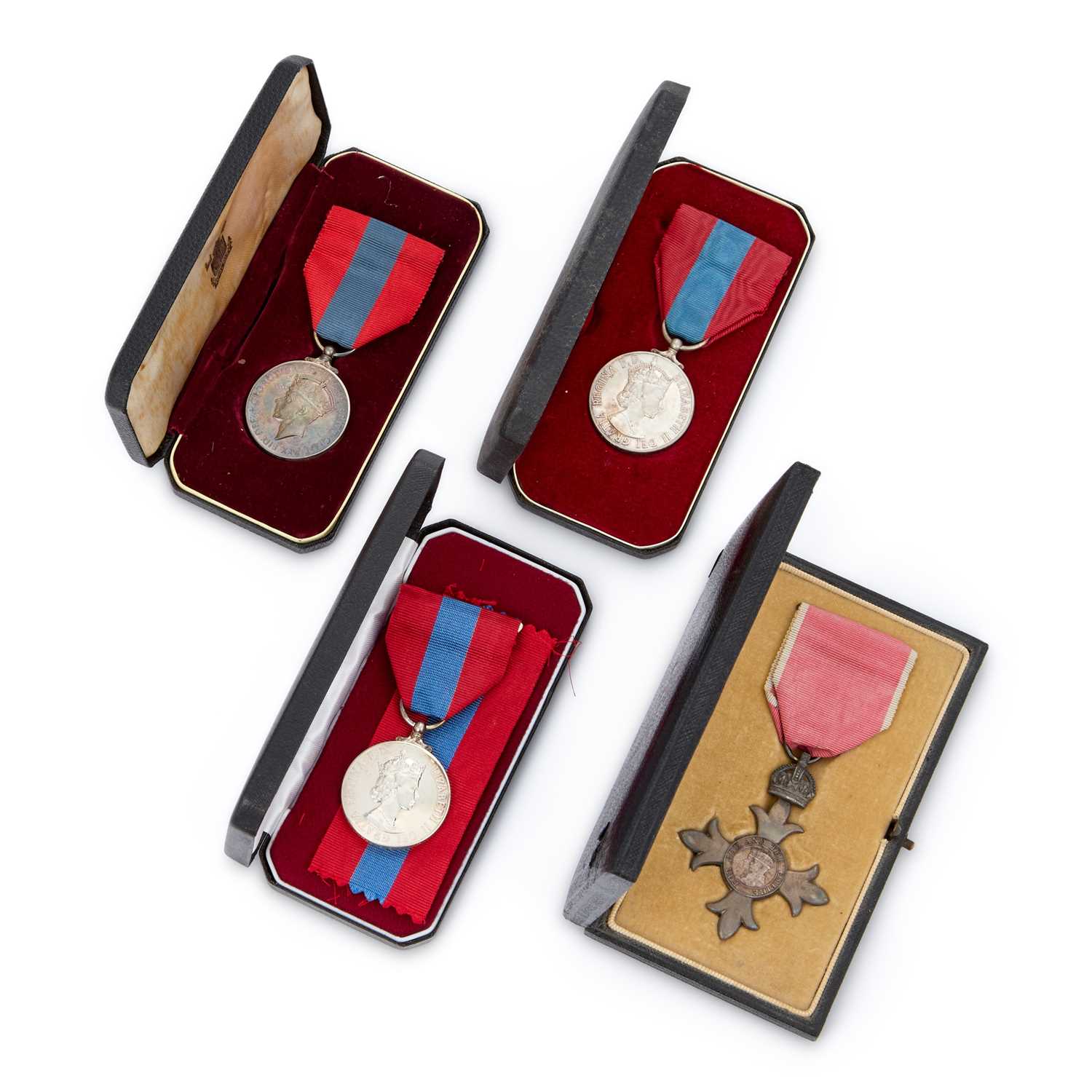 Lot 31 - A CIVIL MOST EXCELLENT ORDER OF THE BRITISH EMPIRE AND THREE IMPERIAL SERVICE MEDALS