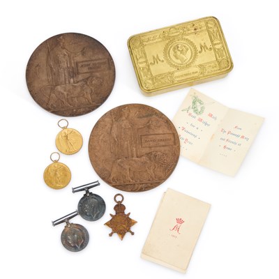 Lot 48 - A FIRST WORLD WAR FAMILY CASUALTY GROUP