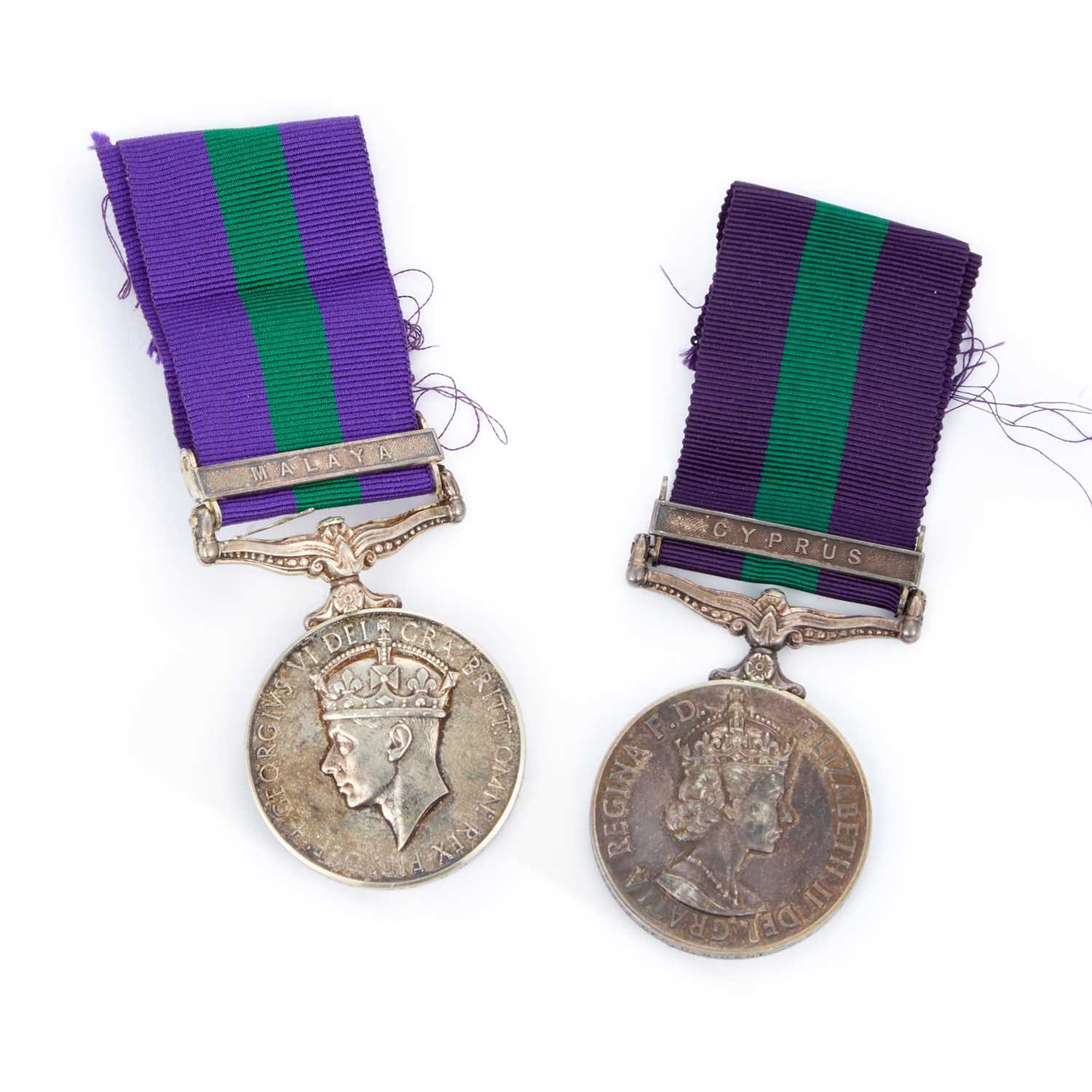 Lot 39 - TWO GENERAL SERVICE MEDALS (G.S.M)