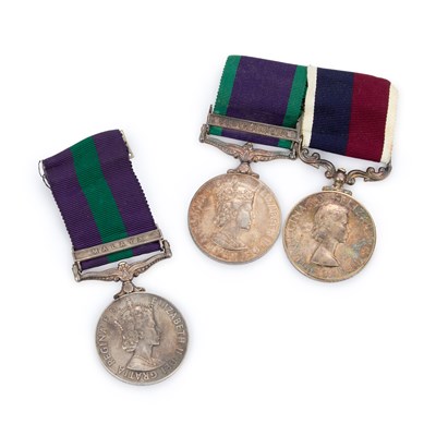 Lot 36 - TWO ELIZABETH II GENERAL SERVICE MEDALS (G.S.M)