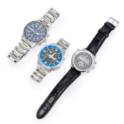 Lot 509 - TWO CITIZEN WATCHES AND A CASIO WATCH