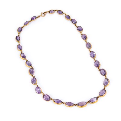 Lot 632 - A LATE VICTORIAN AMETHYST RIVIERE NECKLACE