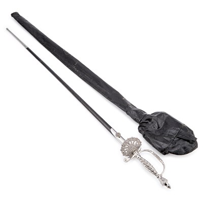 Lot 38 - A 20TH CENTURY CUT STEEL COURT SWORD
