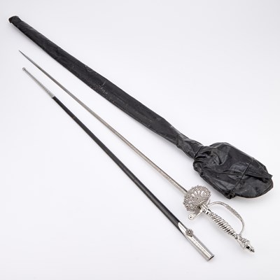 Lot 38 - A 20TH CENTURY CUT STEEL COURT SWORD