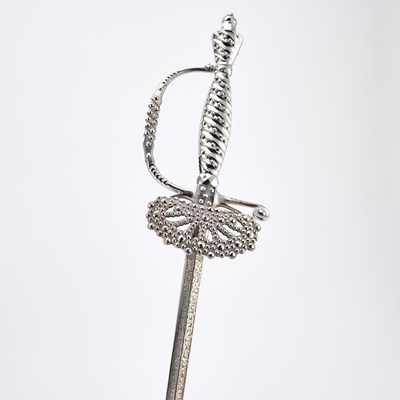 Lot 38 - A 20TH CENTURY CUT STEEL COURT SWORD