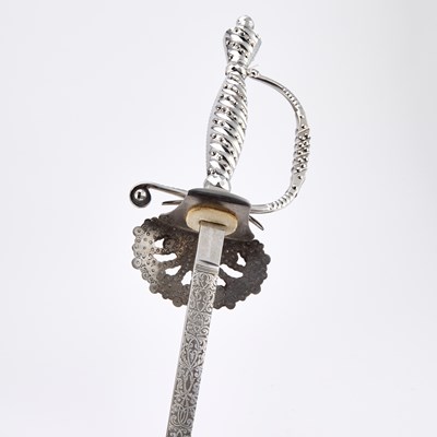 Lot 38 - A 20TH CENTURY CUT STEEL COURT SWORD