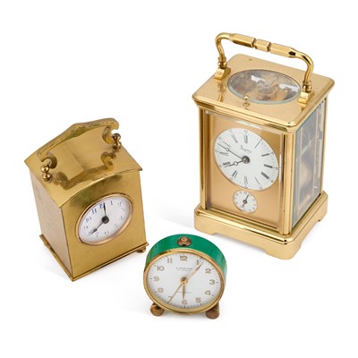Lot 812 - AN ASPREY BRASS CASED REPEATER CARRIAGE CLOCK