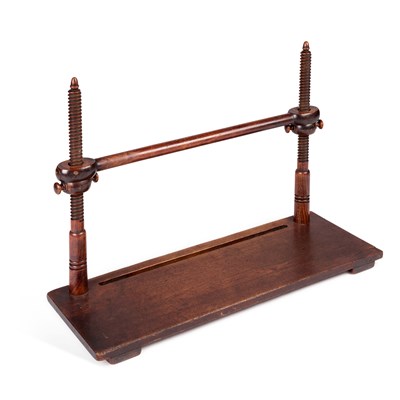 Lot 1003 - A GEORGE III MAHOGANY BOOKBINDER’S SEWING FRAME