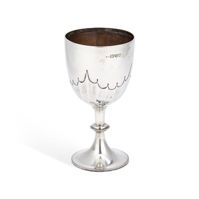 Lot 309 - AN EDWARDIAN SILVER GOBLET