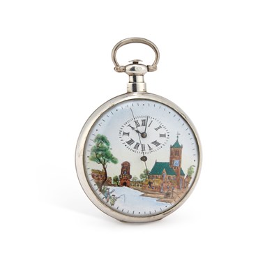 Lot 518 - AN OPEN FACED POCKET WATCH