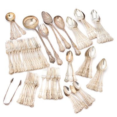 Lot 233 - A LARGE QUANTITY OF SILVER KING'S SHAPE FLATWARE