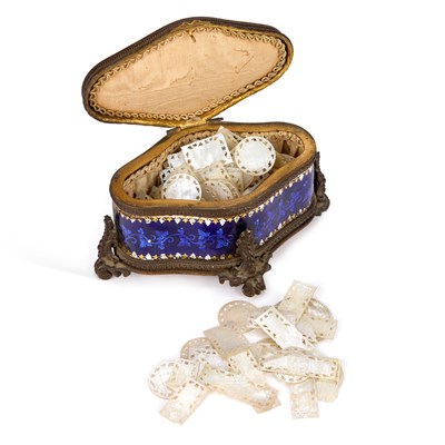 Lot 499 - A COLLECTION OF 19TH CENTURY CHINESE MOTHER-OF-PEARL GAMING COUNTERS