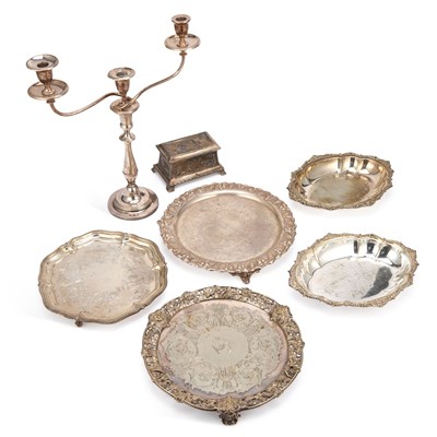 Lot 150 - A LARGE QUANTITY OF 19TH CENTURY AND LATER SILVER-PLATE
